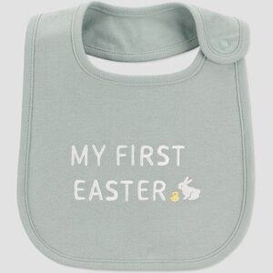 Carter's nwt Just one you Baby My 1st Easter Bib - Green